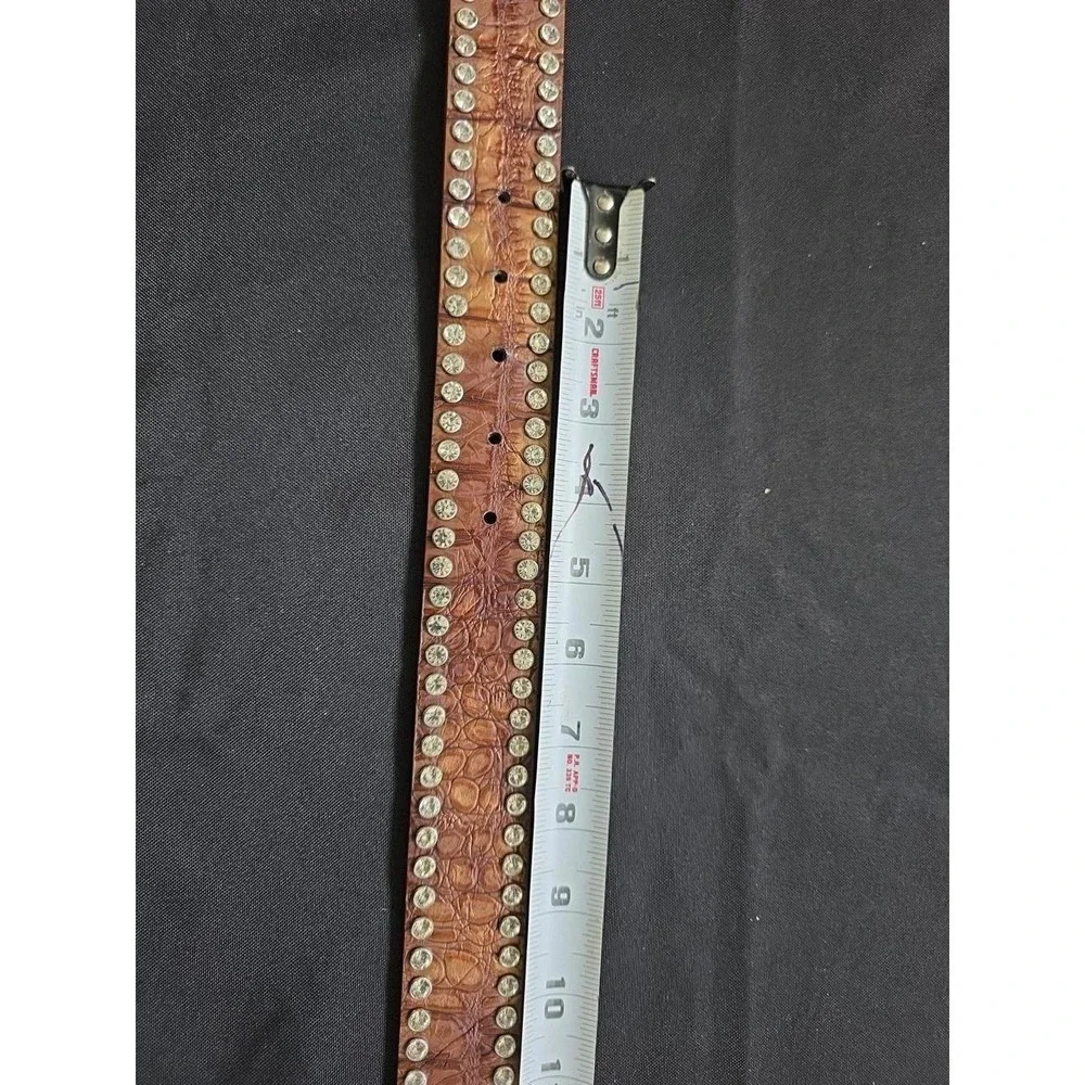 Western Genuine Leather Belt Medium-Large Rhinestone